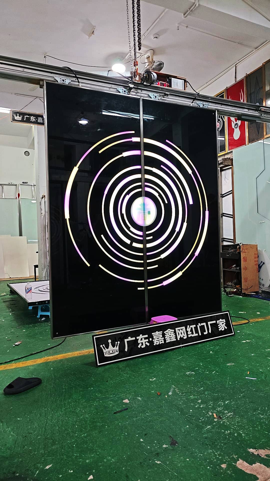 网红智能互动识别自动门